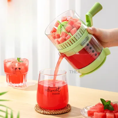 Máy ép nước trái cây mini, Máy ép hoa quả bằng tay, ép nước cam, chanh, lựu, dưa hấu, nho, trái cây mềm - THEA