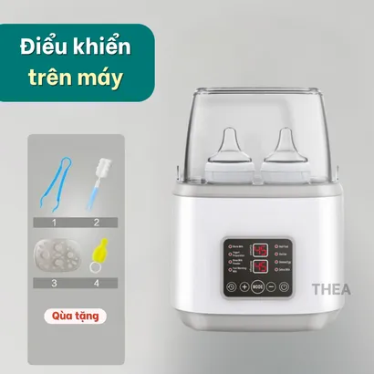Máy hâm sữa và tiệt trùng bình sữa cho bé, rã đông sữa, giữ ấm sữa, máy ủ làm sữa chua, hấp trứng đa năng- THEA