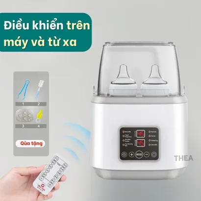 Máy hâm sữa và tiệt trùng bình sữa cho bé, rã đông sữa, giữ ấm sữa, máy ủ làm sữa chua, hấp trứng đa năng- THEA