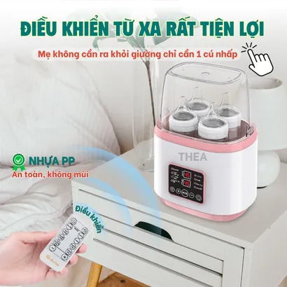 Máy hâm sữa và tiệt trùng bình sữa cho bé, rã đông sữa, giữ ấm sữa, máy ủ làm sữa chua, hấp trứng đa năng- THEA