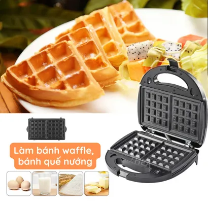 Máy kẹp nướng bánh mì sandwich 6 in 1 đa năng, waffle, hotdog, donut, bánh takoyaki, làm đồ ăn sáng tiện lợi 750W – THEA kitchen
