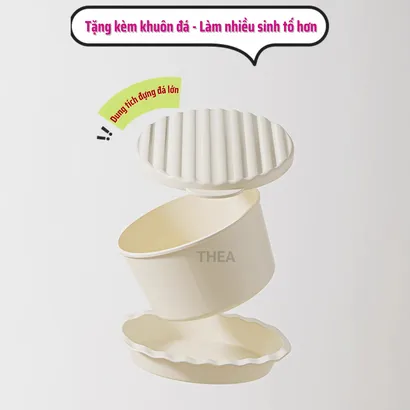 Máy làm đá bào tuyết, máy xay bào đá mini bằng tay, Máy bào đá thủ công gia đình - THEA