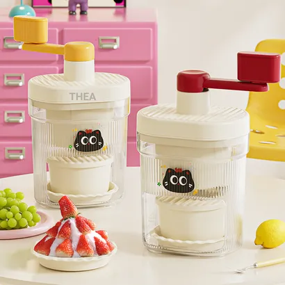 Máy làm đá bào tuyết, máy xay bào đá mini bằng tay, Máy bào đá thủ công gia đình - THEA