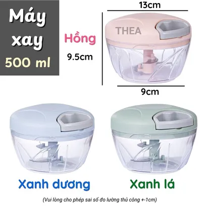 Máy Xay Hành Tỏi Ớt Thịt Cầm Tay Đa Năng, đồ xay tỏi ớt mini bằng tay dây kéo - THEA
