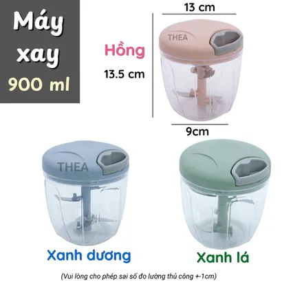 Máy Xay Hành Tỏi Ớt Thịt Cầm Tay Đa Năng, đồ xay tỏi ớt mini bằng tay dây kéo - THEA