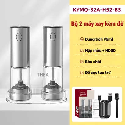 Máy xay hạt tiêu cầm tay bằng điện, Lọ xay tiêu, Máy xay xay gia vị khô, ớt, muối, thì là nhỏ cầm tay mini - THEA