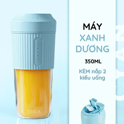 Máy xay ép sinh tố trái cây hoa quả 50W mini cầm tay nhỏ gọn không dây sạc pin thích hợp cho bé, chị em, du lịch - THEA