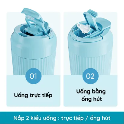 Máy xay ép sinh tố trái cây hoa quả 50W mini cầm tay nhỏ gọn không dây sạc pin thích hợp cho bé, chị em, du lịch - THEA