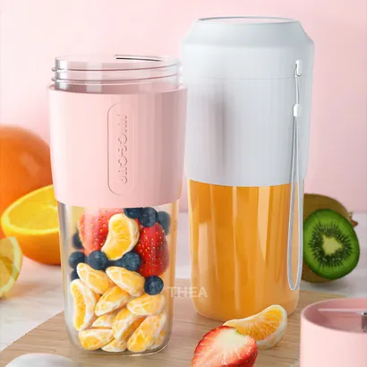 Máy xay ép sinh tố trái cây hoa quả 50W mini cầm tay nhỏ gọn không dây sạc pin thích hợp cho bé, chị em, du lịch - THEA