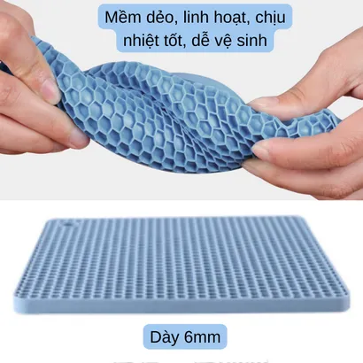 Miếng lót, tấm lót nồi silicone 100% cách nhiệt chịu nhiệt - THEA KITCHEN