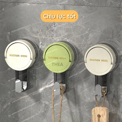 Móc dán treo đồ hút chân không, giá treo đồ nhà bếp, nhà tắm đa năng chịu lực - THEA