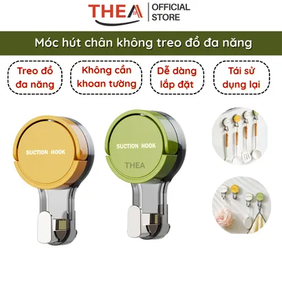 Móc dán treo đồ hút chân không, giá treo đồ nhà bếp, nhà tắm đa năng chịu lực - THEA