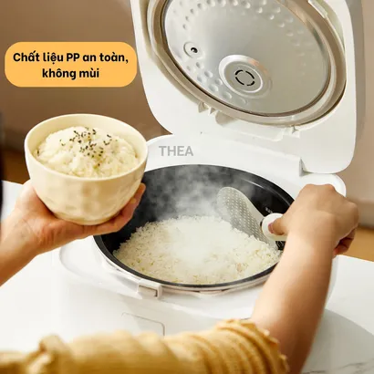 Muôi múc cơm, Muỗng xới cơm hạn chế dính, tự đứng, thìa xới cơm nam châm hút từ tính tiện lợi - THEA