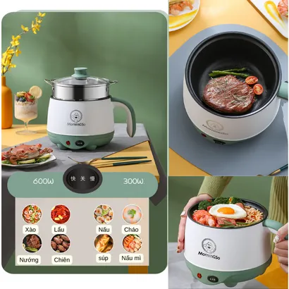 Nồi lẩu điện đa năng mini chống dính hấp, chiên, xào, lẩu, luộc, nấu cơm - THEA KITCHEN