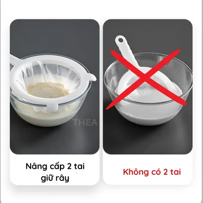 Rây lọc siêu mịn nhựa cao cấp, dụng cụ lọc sữa hạt, đậu nành, lọc trà, cà phê, giấm, nước trái cây lưới mắt nhỏ - THEA Kitchen