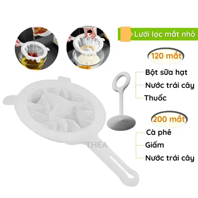 Rây lọc siêu mịn nhựa cao cấp, dụng cụ lọc sữa hạt, đậu nành, lọc trà, cà phê, giấm, nước trái cây lưới mắt nhỏ - THEA Kitchen