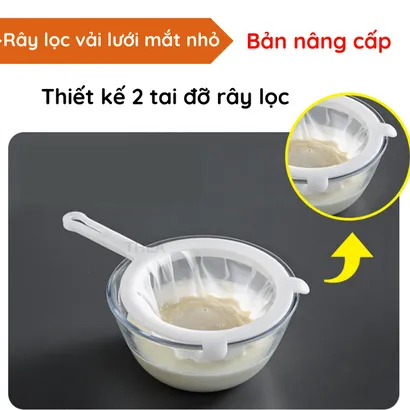 Rây lọc siêu mịn nhựa cao cấp, dụng cụ lọc sữa hạt, đậu nành, lọc trà, cà phê, giấm, nước trái cây lưới mắt nhỏ - THEA Kitchen
