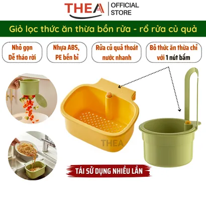 Rổ lọc rác bồn rửa chén bát, Giỏ đựng đồ, lọc rác bồn rửa chén, rửa của quá đa năng, khay lọc rác, thức ăn thừa - THEA