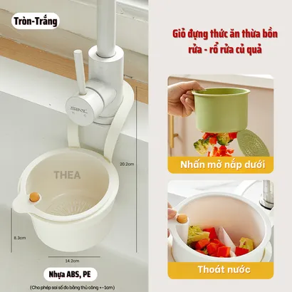 Rổ lọc rác bồn rửa chén bát, Giỏ đựng đồ, lọc rác bồn rửa chén, rửa của quá đa năng, khay lọc rác, thức ăn thừa - THEA