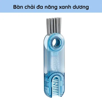 Bàn chải cọ rửa đa năng 3 đầu xoay, dụng cụ cọ rửa ống hút, nắp bình sữa, miệng ly, cốc xoay 360 độ nhỏ gọn - THEA