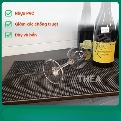 Tấm nhựa PVC lót ly, lót cốc chống thấm nước, lót nồi nóng, Tấm PVC lót bảo vệ bàn bếp, bàn cafe, quầy pha chế - THEA
