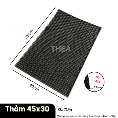 Tấm nhựa PVC lót ly, lót cốc chống thấm nước, lót nồi nóng, Tấm PVC lót bảo vệ bàn bếp, bàn cafe, quầy pha chế - THEA