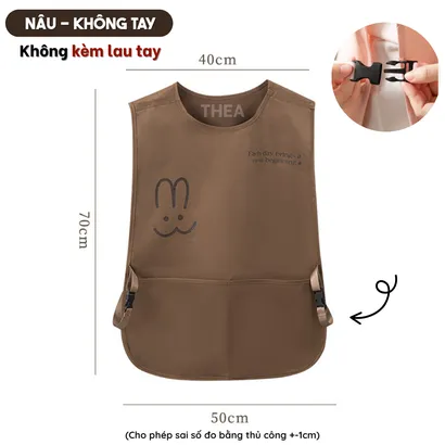 Tạp dề nấu ăn, tạp dề pha chế, chống thấm nước, tạp dề vải, cute mặc vẽ tranh, làm bếp chuyên nghiệp, dễ thương - THEA