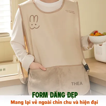 Tạp dề nấu ăn, tạp dề pha chế, chống thấm nước, tạp dề vải, cute mặc vẽ tranh, làm bếp chuyên nghiệp, dễ thương - THEA