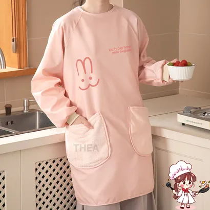 Tạp dề nấu ăn, tạp dề pha chế, chống thấm nước, tạp dề vải, cute mặc vẽ tranh, làm bếp chuyên nghiệp, dễ thương - THEA