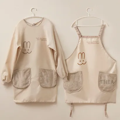 Tạp dề nấu ăn, tạp dề pha chế, chống thấm nước, tạp dề vải, cute mặc vẽ tranh, làm bếp chuyên nghiệp, dễ thương - THEA