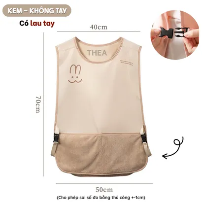 Tạp dề nấu ăn, tạp dề pha chế, chống thấm nước, tạp dề vải, cute mặc vẽ tranh, làm bếp chuyên nghiệp, dễ thương - THEA