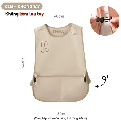 Tạp dề nấu ăn, tạp dề pha chế, chống thấm nước, tạp dề vải, cute mặc vẽ tranh, làm bếp chuyên nghiệp, dễ thương - THEA