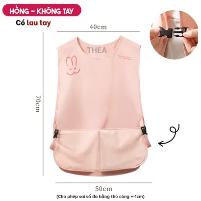 Tạp dề nấu ăn, tạp dề pha chế, chống thấm nước, tạp dề vải, cute mặc vẽ tranh, làm bếp chuyên nghiệp, dễ thương - THEA