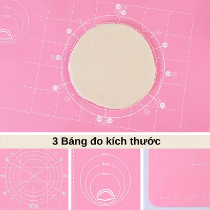 Thảm nhào bột silicone bạch kim làm bánh 60x40cm - THEA KITCHEN