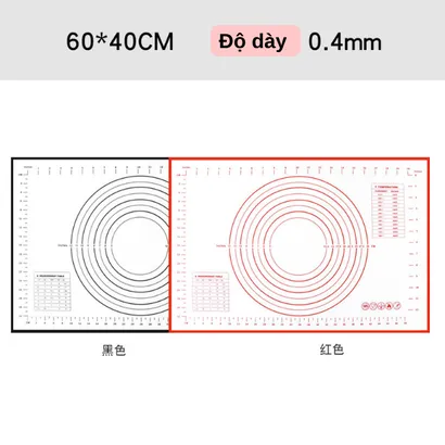 Thảm nhào bột silicone bạch kim làm bánh 60x40cm - THEA KITCHEN