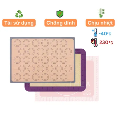 Thảm silicone nướng bánh chống dính chịu nhiệt cao - THEA KITCHEN