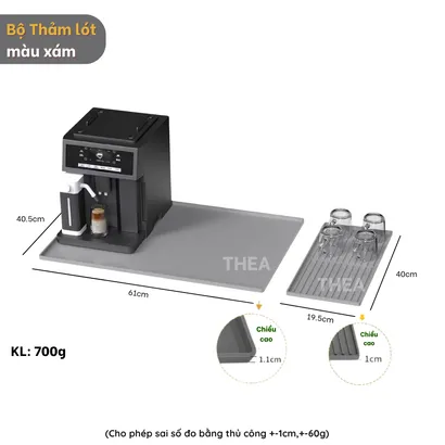 Thảm silicon trải bàn, thảm quầy bar pha chế silicon, tấm lót silicon cách nhiệt, pha chế, lót ly thoát nước - THEA