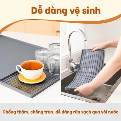 Thảm silicon trải bàn, thảm quầy bar pha chế silicon, tấm lót silicon cách nhiệt, pha chế, lót ly thoát nước - THEA