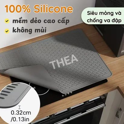 Thảm trải bếp 100% Silicone chịu nhiệt, tấm lót cách nhiệt chống nóng, miếng lót nồi, thảm lót quầy bar pha chế - THEA