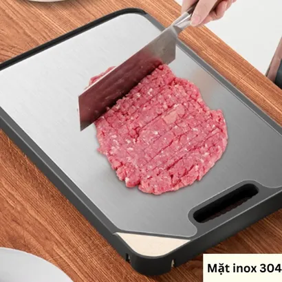 Thớt 2 mặt inox 304 nhựa PP dày kháng khuẩn - THEA KITCHEN