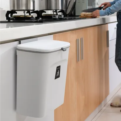 Thùng rác nhựa treo tủ nhà bếp thông minh có nắp đậy - THEA KITCHEN