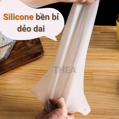 Túi silicon nhào bột, trộn bột làm bánh chống dính, túi đựng thực phẩm silicon - THEA
