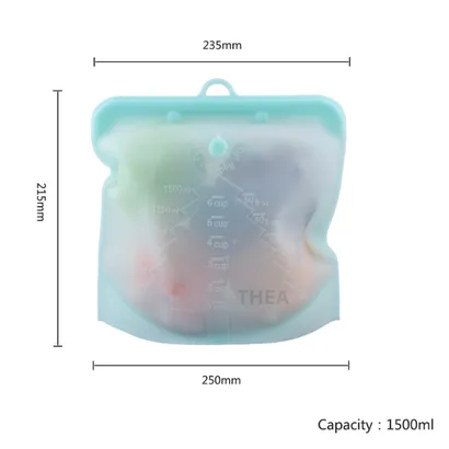 Túi silicone 100% dày đựng bảo quản thực phẩm,đồ ăn,hoa củ quả trái cây tủ lạnh cao cấp không mùi,kín, tái sử dụng- THEA