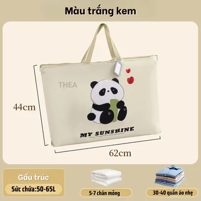 Túi vải đựng quần áo cho bé đi học, túi vải to đựng đồ cho bé, túi đựng chăn, mền, gối cho bé đi học mẫu giáo - THEA