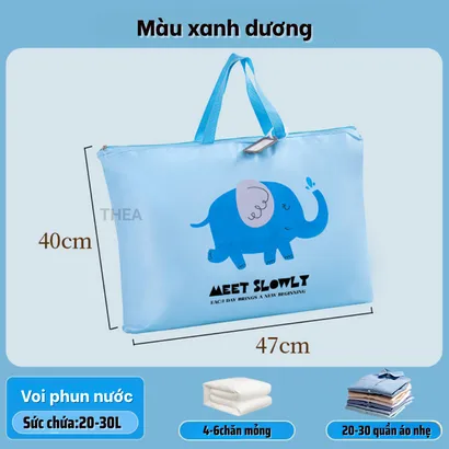 Túi vải đựng quần áo cho bé đi học, túi vải to đựng đồ cho bé, túi đựng chăn, mền, gối cho bé đi học mẫu giáo - THEA