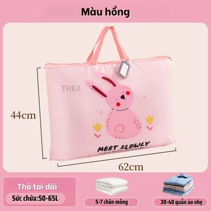 Túi vải đựng quần áo cho bé đi học, túi vải to đựng đồ cho bé, túi đựng chăn, mền, gối cho bé đi học mẫu giáo - THEA