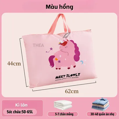 Túi vải đựng quần áo cho bé đi học, túi vải to đựng đồ cho bé, túi đựng chăn, mền, gối cho bé đi học mẫu giáo - THEA
