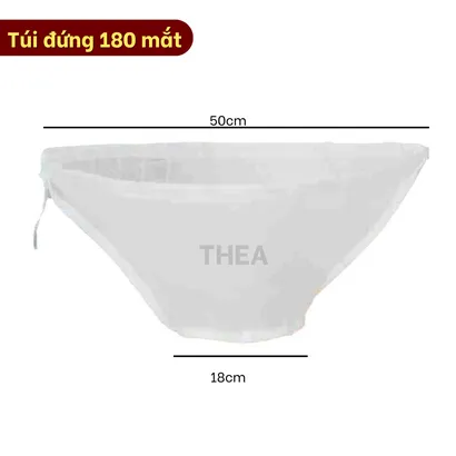 Túi vải lọc trà, sữa đậu nành, sữa hạt, lọc thực phẩm dạng đứng miệng rộng đa năng có dây rút - THEA