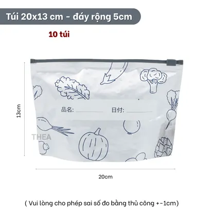Set 10 túi zip bạc đựng thực phẩm, túi bạc giữ nhiệt, túi nhôm đựng thực phẩm, giữ tươi rau củ, thịt cá - THEA