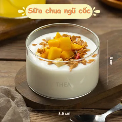 Ly thủy tinh, cốc nhỏ dày đẹp chịu nhiệt cao làm bánh flan,mousse,pudding,panna cotta,ăn sữa chua,pha chế có nắp- THEA